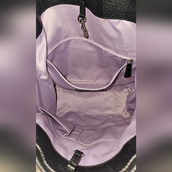 Coach Julia Opt Black Leather and Canvas Signature Tote - Picture 7 of 11